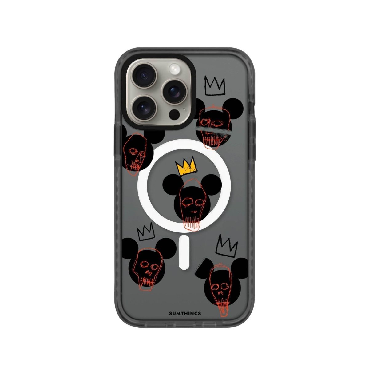 iPhone 15 Pro Mickeys Midnight Magsafe Procase Şeffaf Telefon Kılıfı Antrasit - SUMTHINCS