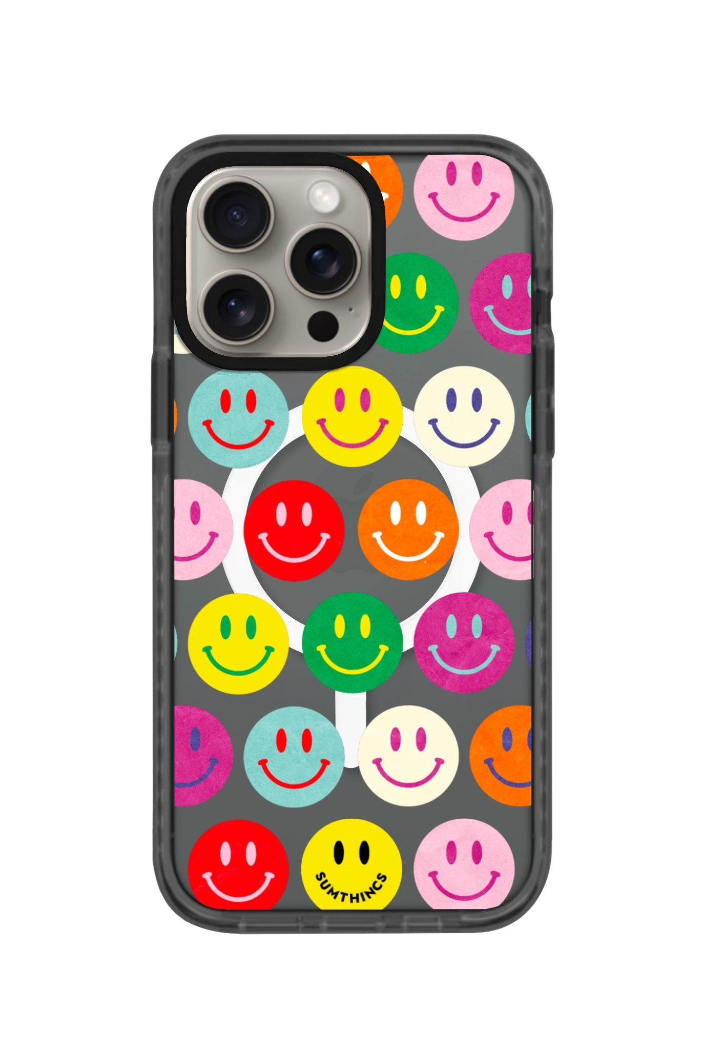 iPhone 15 Pro Miles of Smiles Magsafe Procase Şeffaf Telefon Kılıfı Antrasit - SUMTHINCS