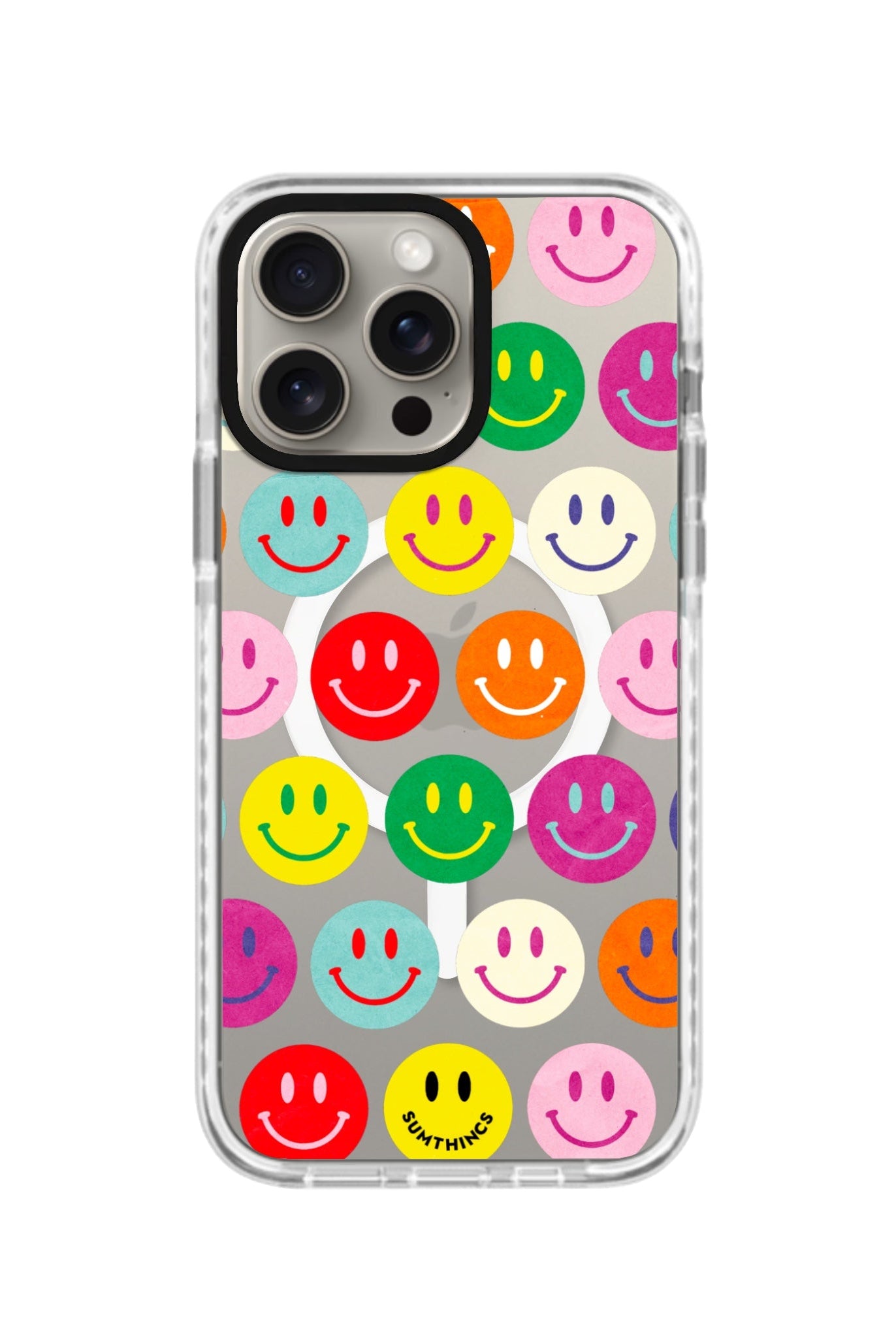 iPhone 15 Pro Miles of Smiles Magsafe Procase Şeffaf Telefon Kılıfı Beyaz Şeffaf - SUMTHINCS