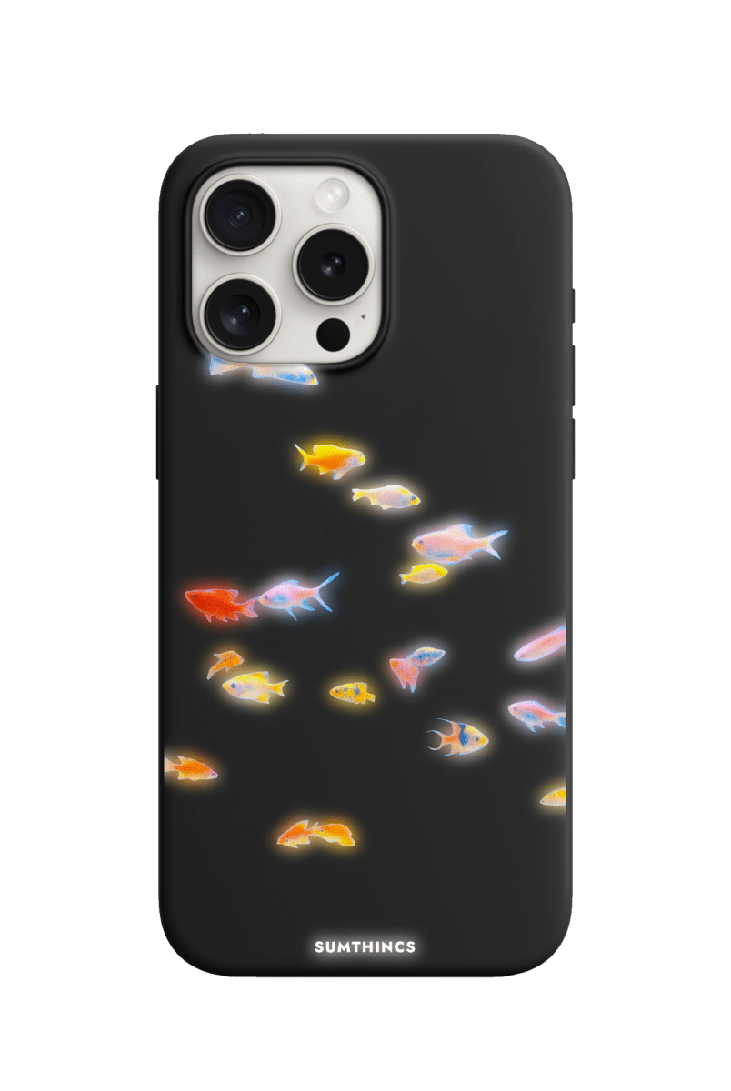 iPhone 15 Pro Neon Fish Premium Telefon Kılıfı Siyah - SUMTHINCS