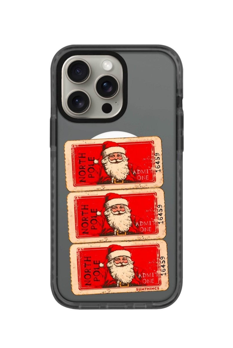 iPhone 15 Pro Northpole Ticket Magsafe Procase Şeffaf Telefon Kılıfı Antrasit - SUMTHINCS