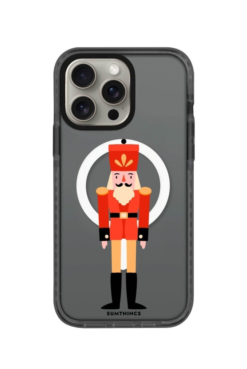 iPhone 15 Pro Nutcracker Magsafe Procase Şeffaf Telefon Kılıfı Antrasit - SUMTHINCS