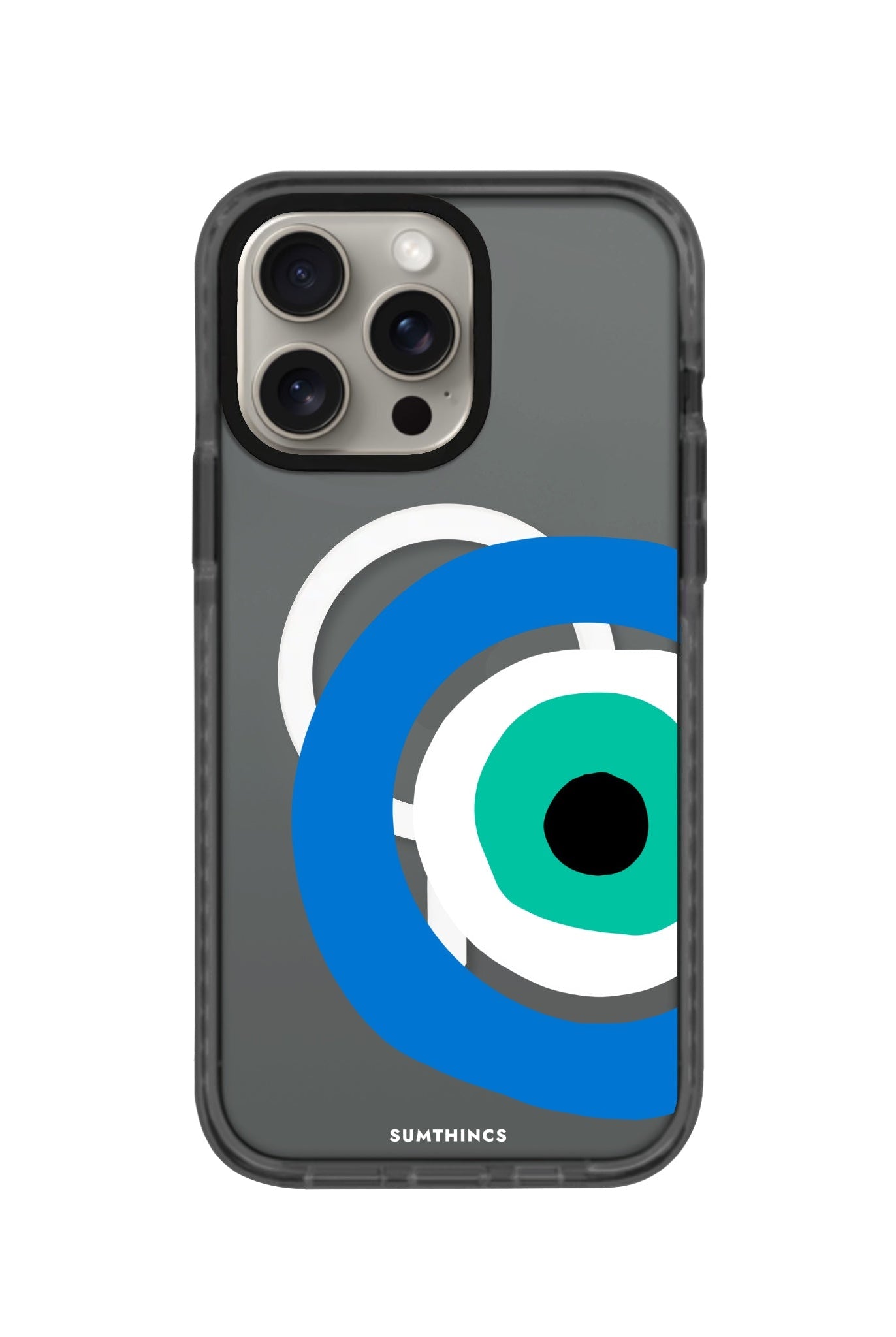 iPhone 15 Pro Ocean Eye Magsafe Procase Şeffaf Telefon Kılıfı Antrasit - SUMTHINCS