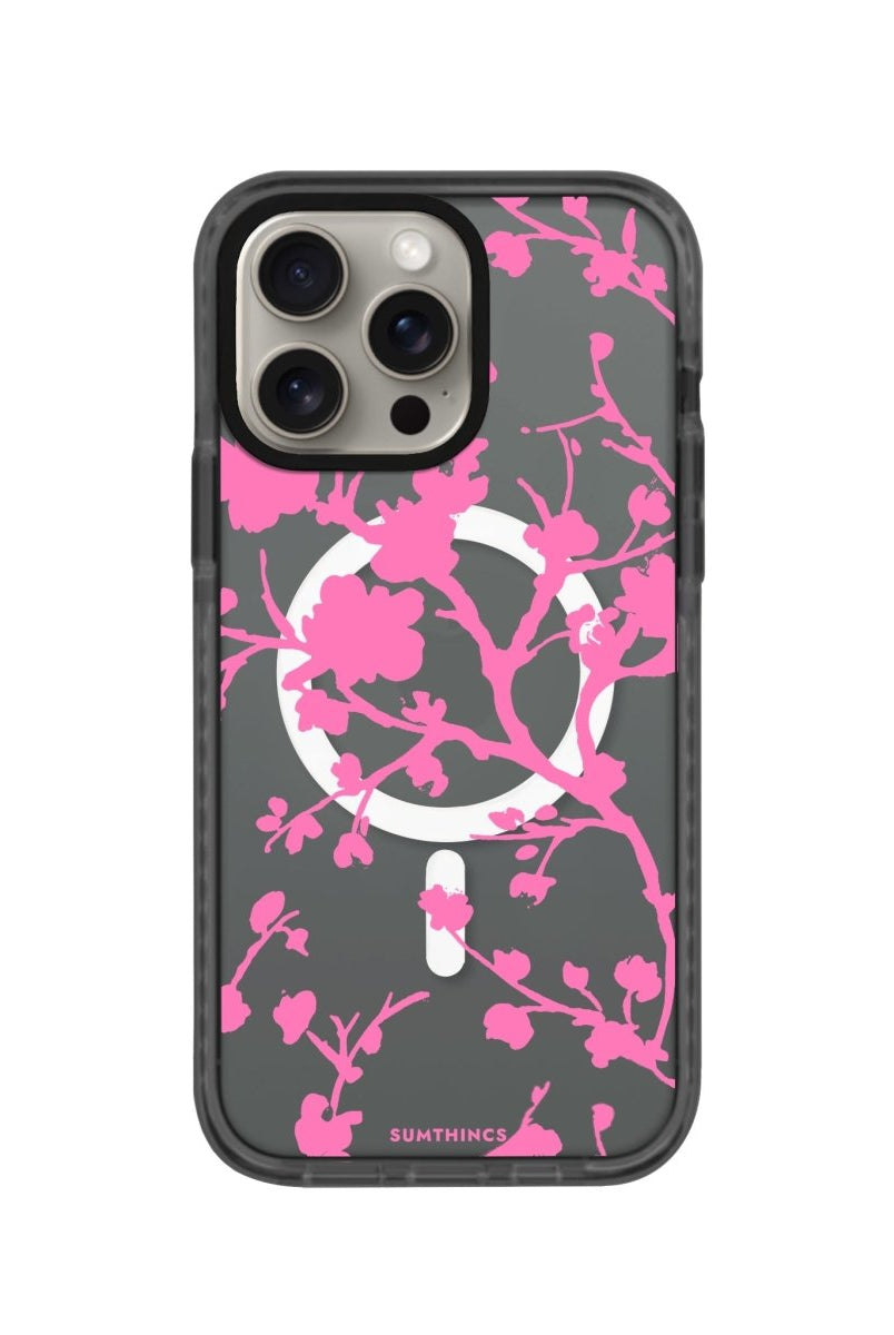 iPhone 15 Pro Sakura Magsafe Procase Şeffaf Telefon Kılıfı Antrasit - SUMTHINCS