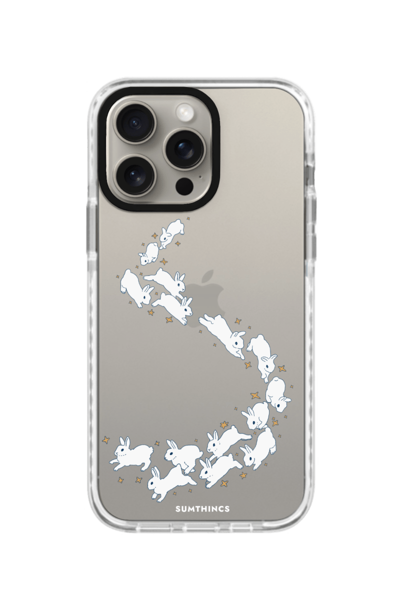 iPhone 15 Pro Starry Bunnies Procase Şeffaf Telefon Kılıfı Beyaz Şeffaf - SUMTHINCS