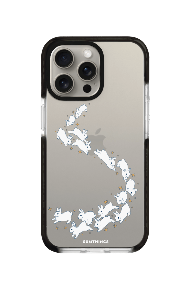 iPhone 15 Pro Starry Bunnies Procase Şeffaf Telefon Kılıfı Siyah Şeffaf - SUMTHINCS