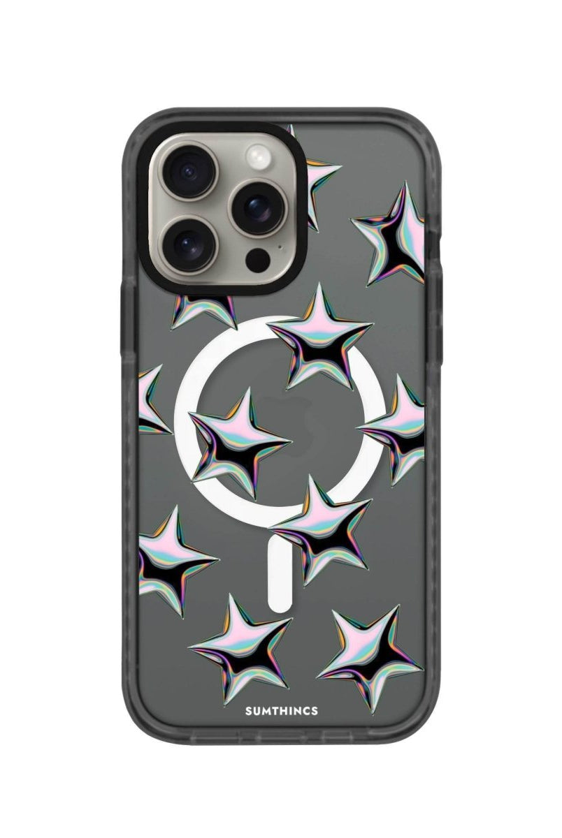 iPhone 15 Pro Stars Magsafe Procase Şeffaf Telefon Kılıfı Antrasit - SUMTHINCS