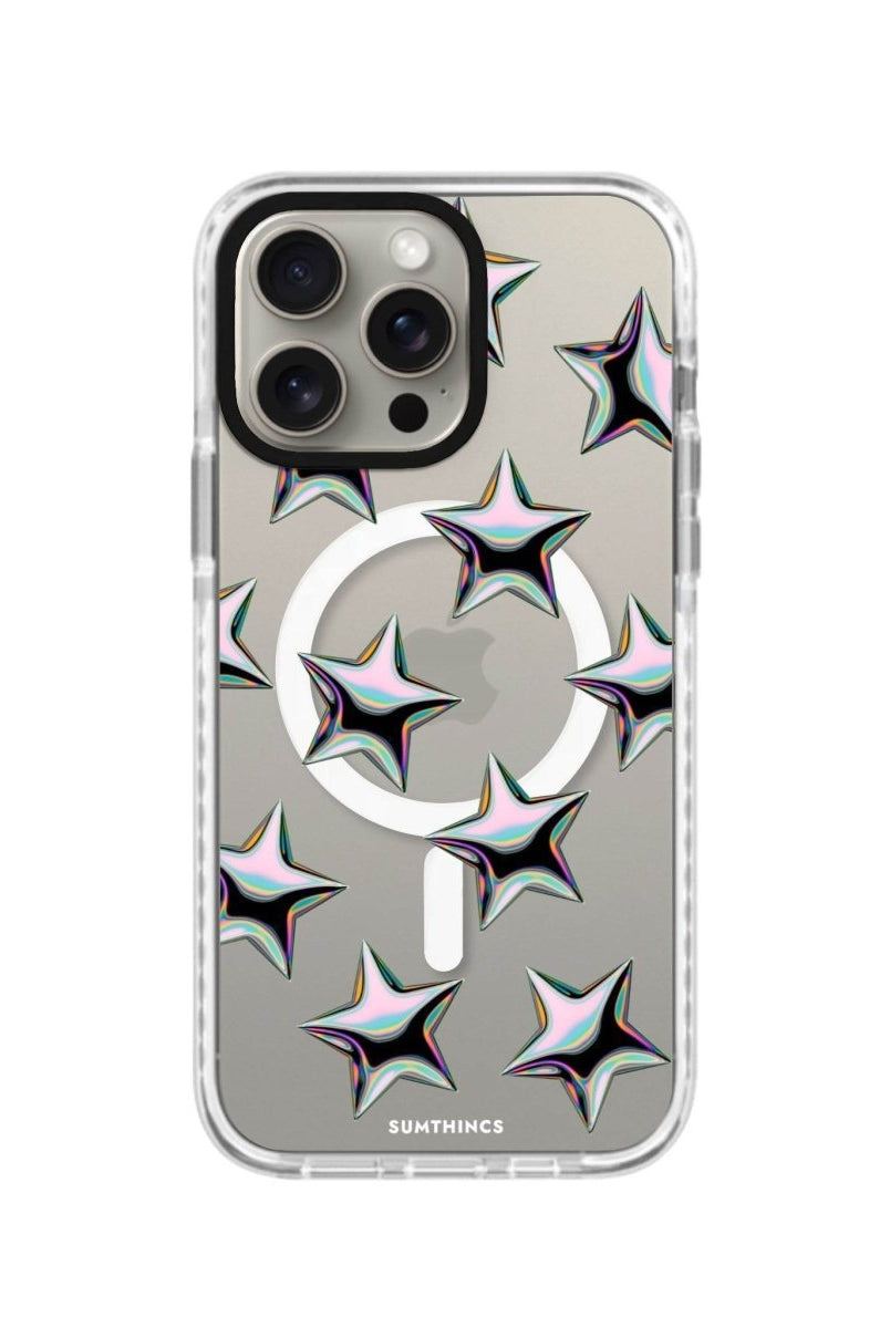 iPhone 15 Pro Stars Magsafe Procase Şeffaf Telefon Kılıfı Beyaz Şeffaf - SUMTHINCS