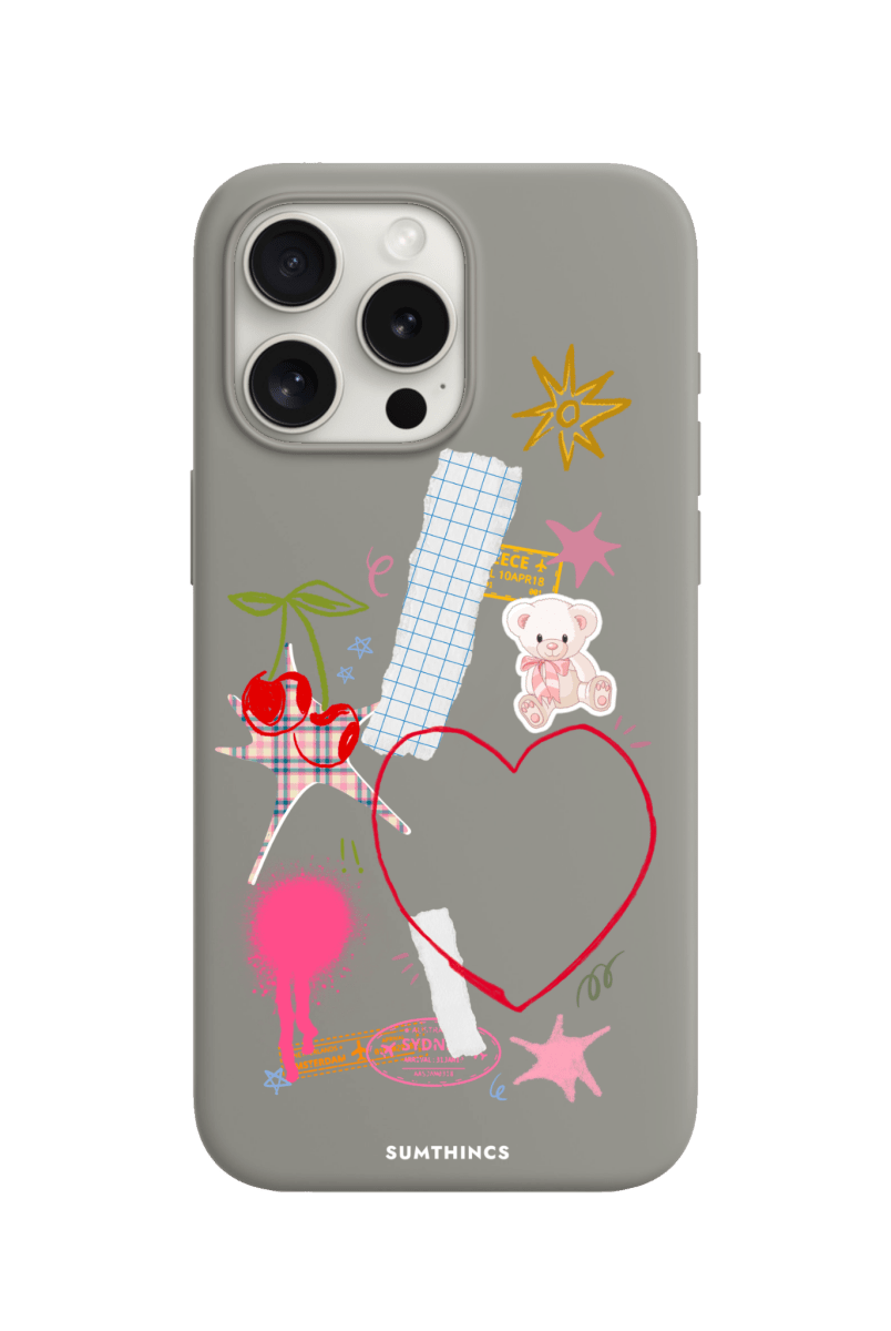 iPhone 15 Pro Sweet Chaos Premium Telefon Kılıfı Gri - SUMTHINCS