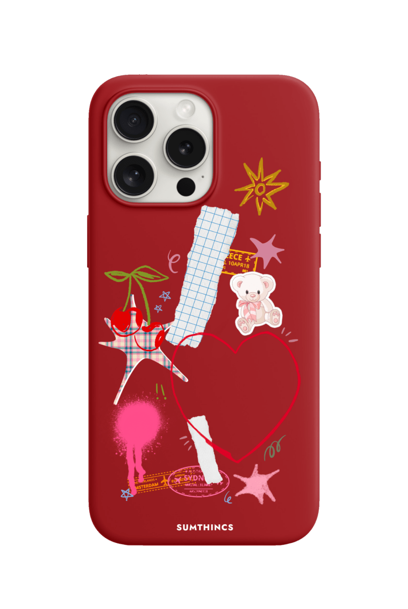 iPhone 15 Pro Sweet Chaos Premium Telefon Kılıfı Kırmızı - SUMTHINCS