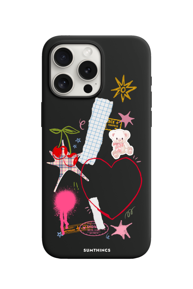 iPhone 15 Pro Sweet Chaos Premium Telefon Kılıfı Siyah - SUMTHINCS