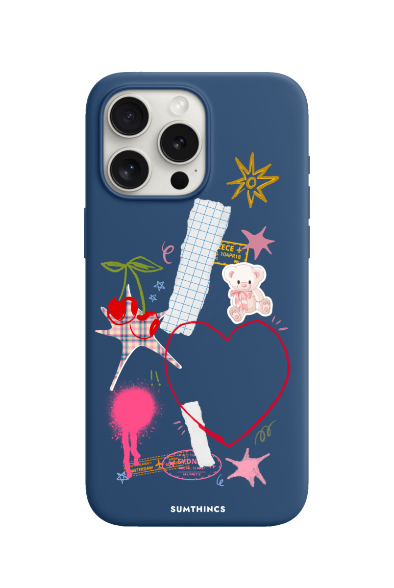 iPhone 15 Pro Sweet Chaos Premium Telefon Kılıfı Pasifik Mavi - SUMTHINCS