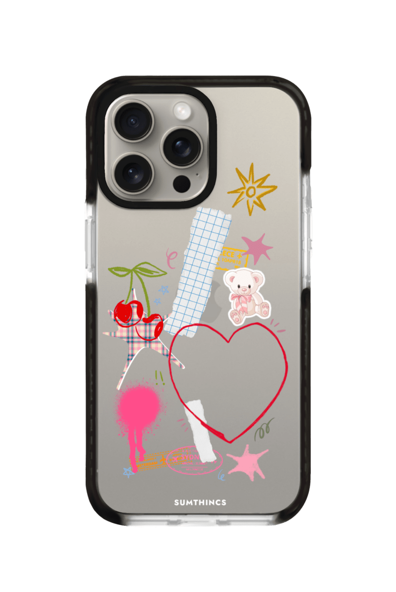 iPhone 15 Pro Sweet Chaos Procase Şeffaf Telefon Kılıfı Siyah Şeffaf - SUMTHINCS