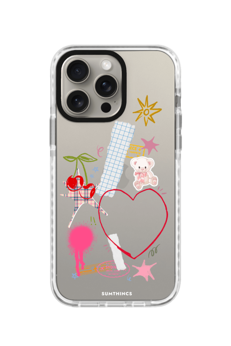 iPhone 15 Pro Sweet Chaos Procase Şeffaf Telefon Kılıfı Beyaz Şeffaf - SUMTHINCS