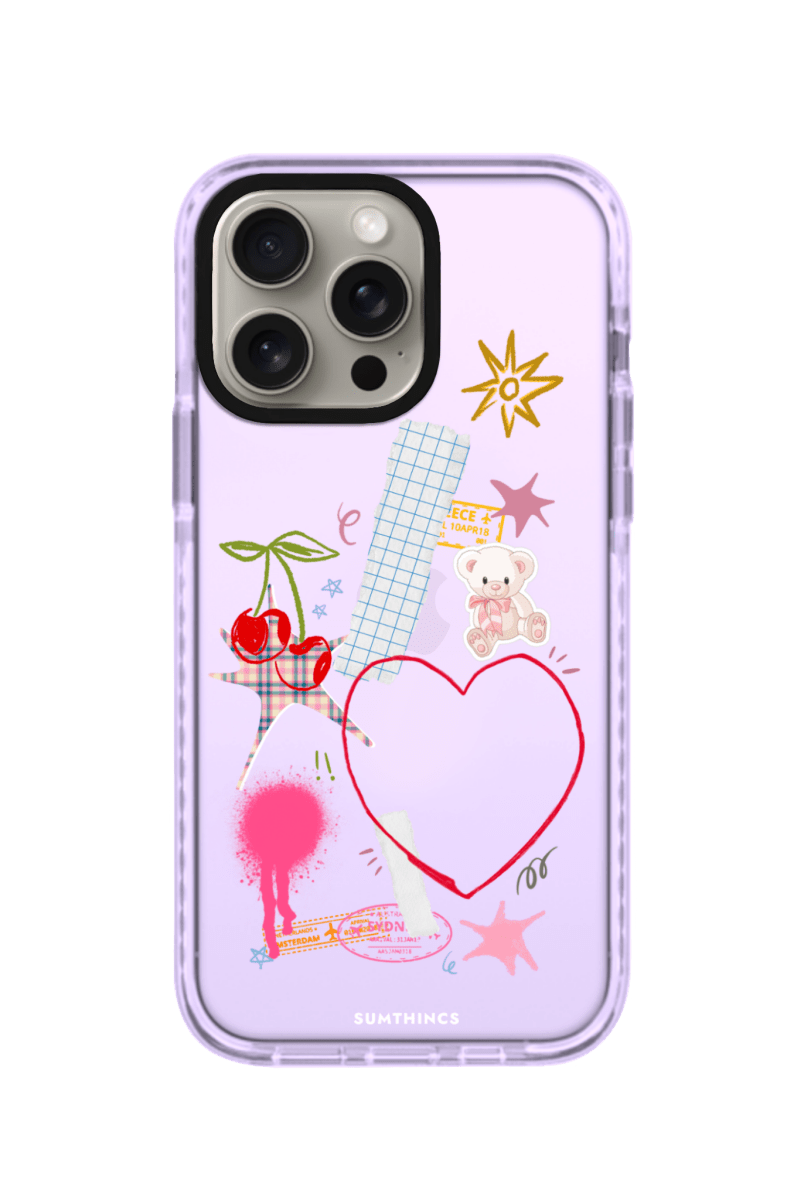 iPhone 15 Pro Sweet Chaos Procase Şeffaf Telefon Kılıfı Lila - SUMTHINCS