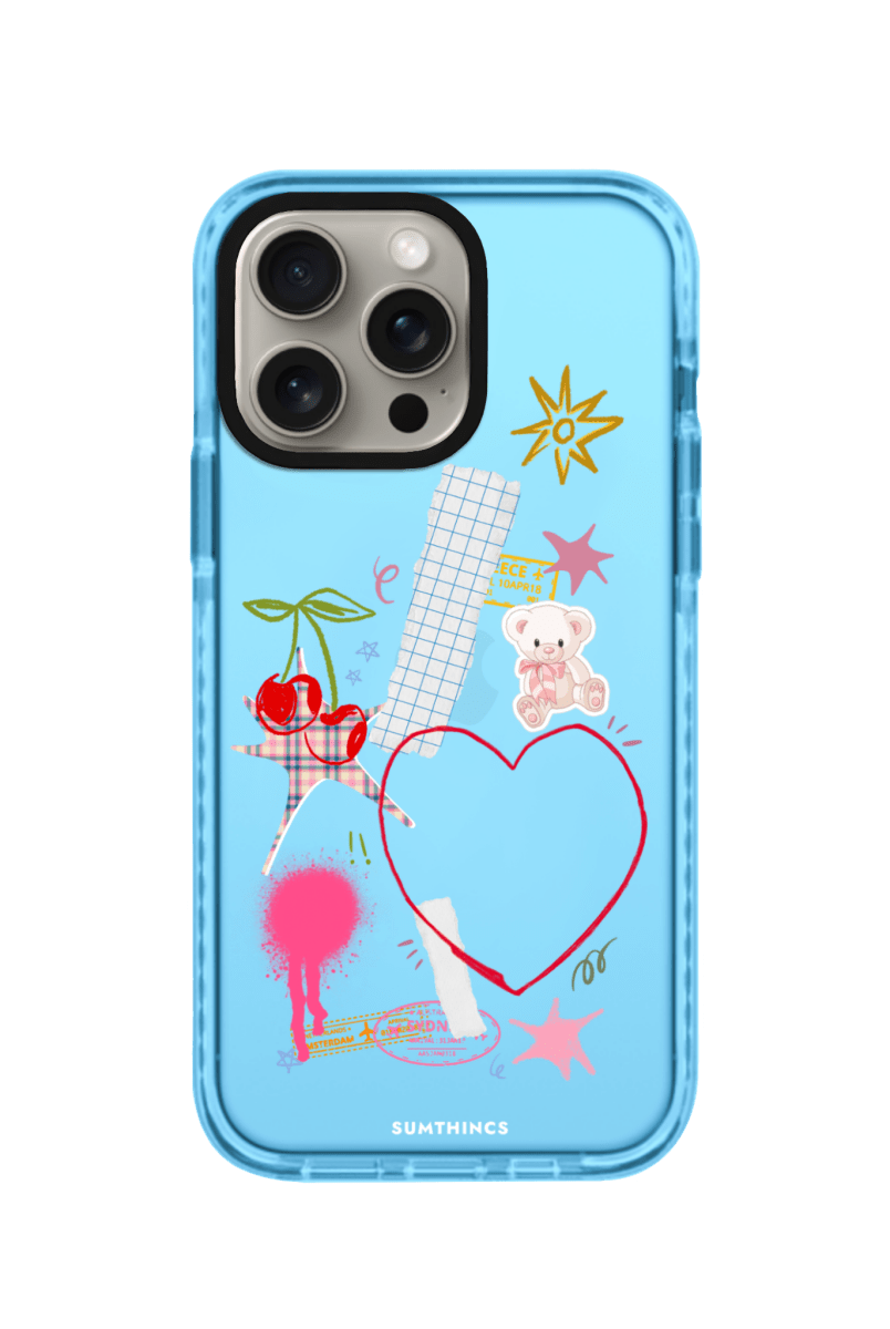 iPhone 15 Pro Sweet Chaos Procase Şeffaf Telefon Kılıfı Mavi - SUMTHINCS