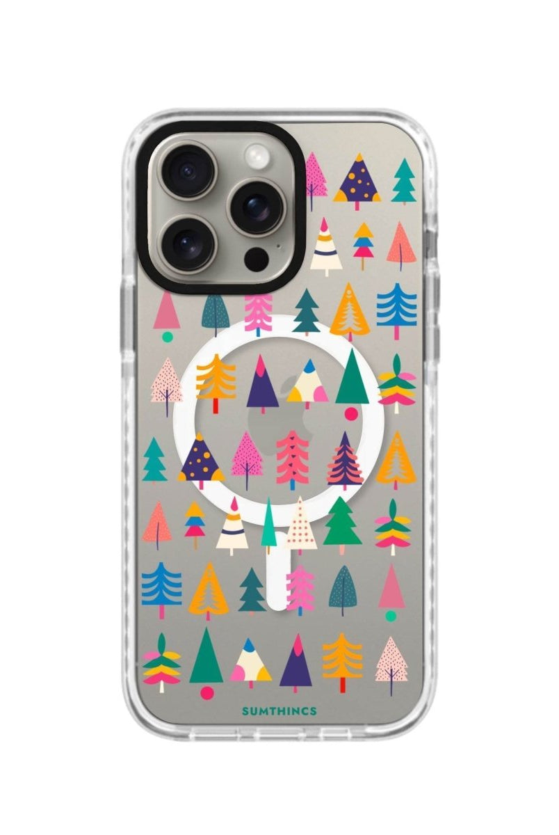 iPhone 15 Pro Tiny Forest Magsafe Procase Şeffaf Telefon Kılıfı Beyaz Şeffaf - SUMTHINCS