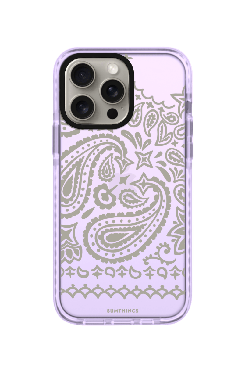 iPhone 15 Pro Urban Bandana Procase Şeffaf Telefon Kılıfı Lila - SUMTHINCS