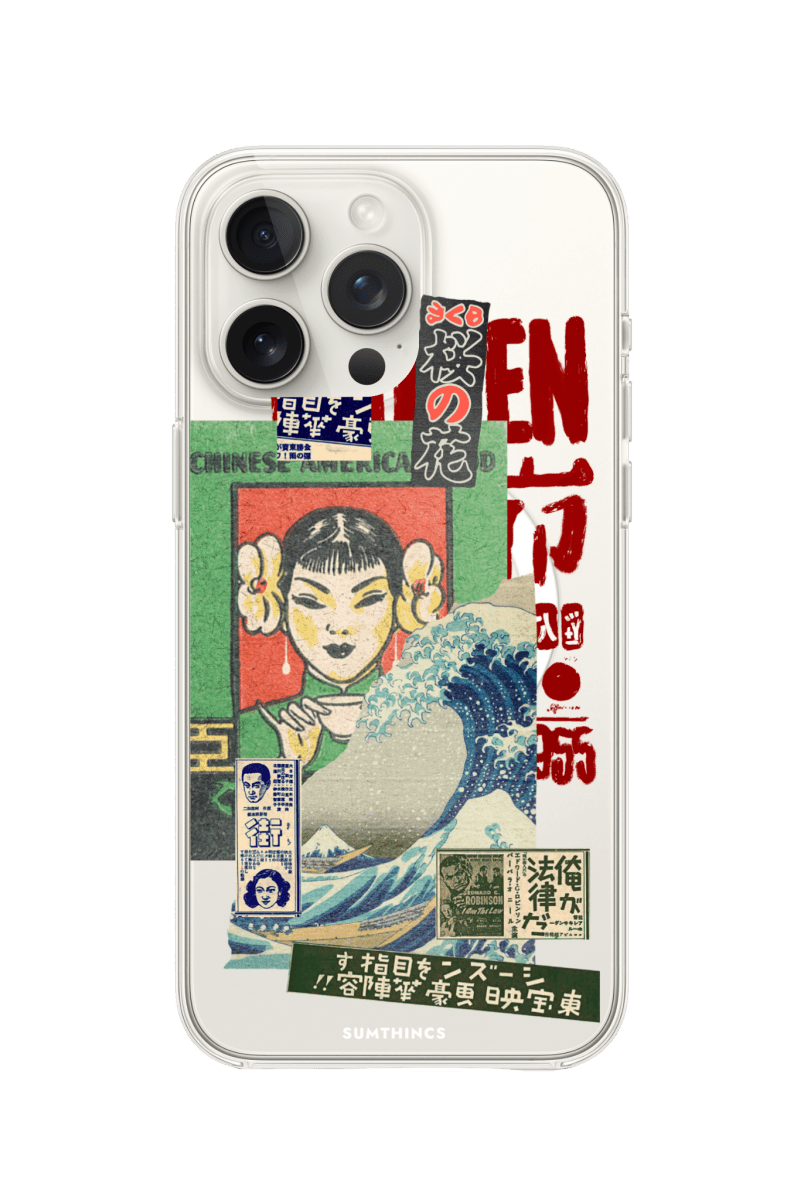 iPhone 15 Pro Vintage Poster Clear Magsafe Şeffaf Telefon Kılıfı - SUMTHINCS