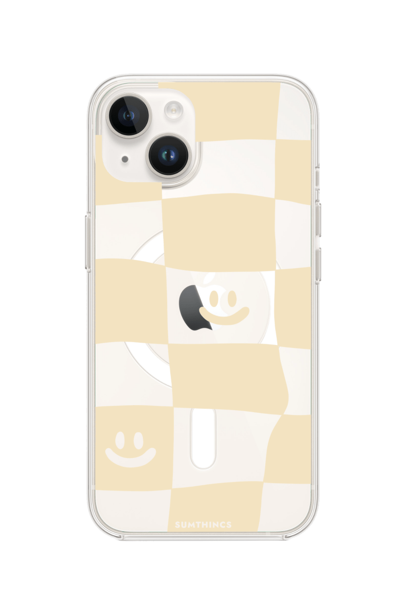 iPhone 15 Smiling Check Clear Magsafe Şeffaf Telefon Kılıfı - SUMTHINCS