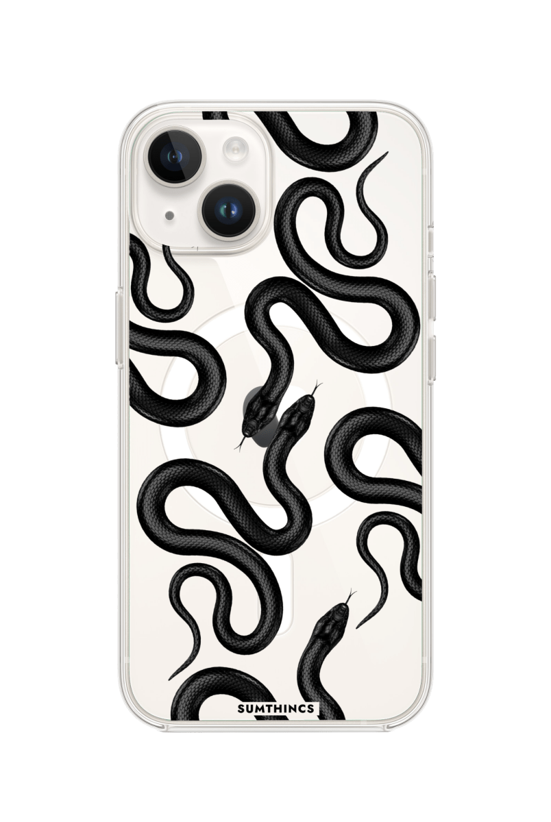 iPhone 15 Snakes Clear Magsafe Şeffaf Telefon Kılıfı - SUMTHINCS