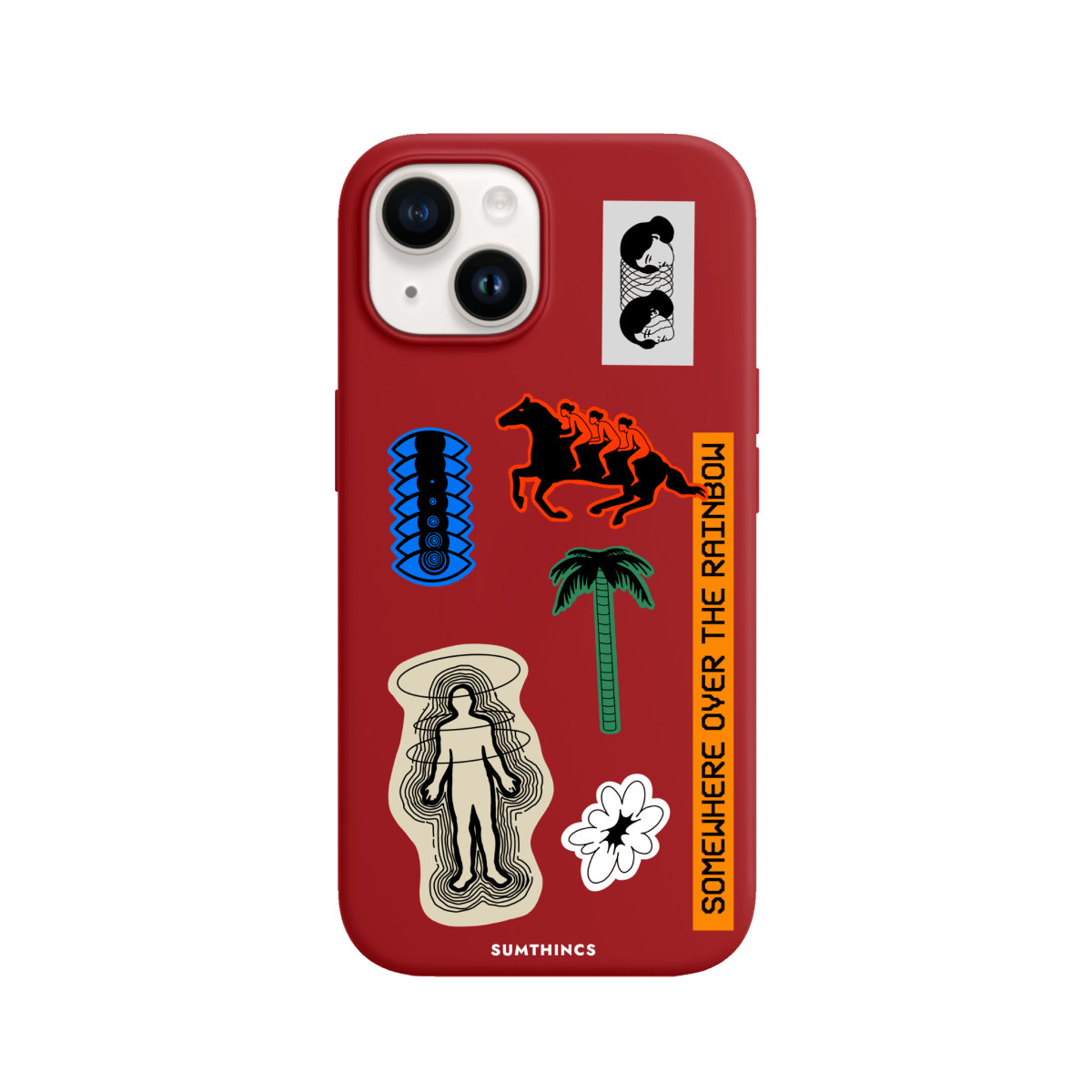 iPhone 15 Somewhere Premium Telefon Kılıfı Kırmızı - SUMTHINCS