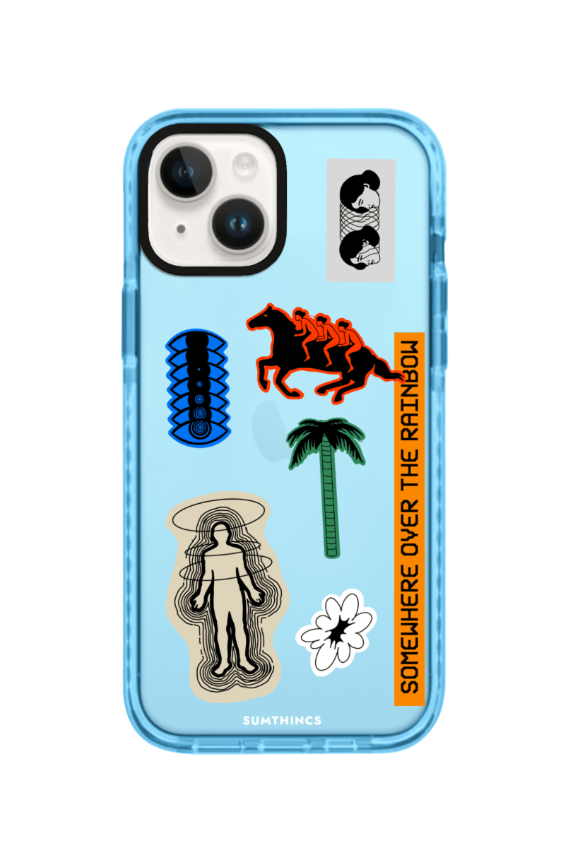 iPhone 15 Somewhere Procase Şeffaf Telefon Kılıfı Mavi - SUMTHINCS