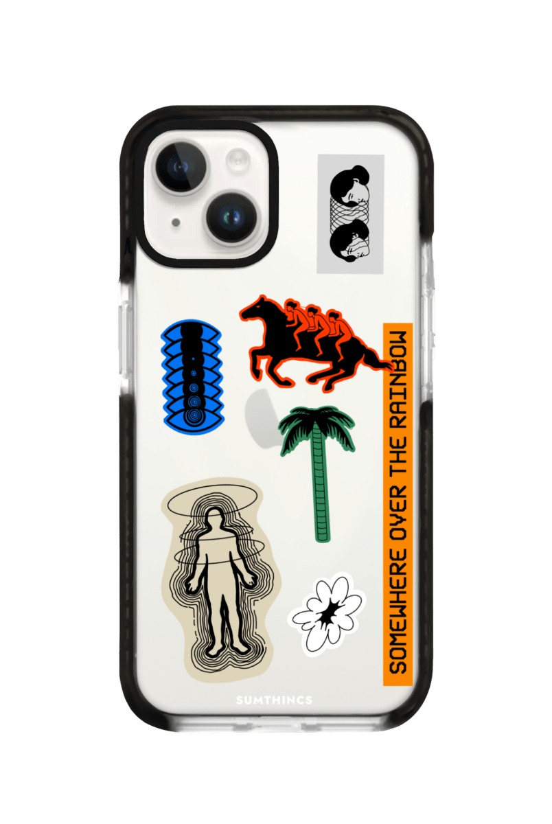 iPhone 15 Somewhere Procase Şeffaf Telefon Kılıfı Siyah Şeffaf - SUMTHINCS