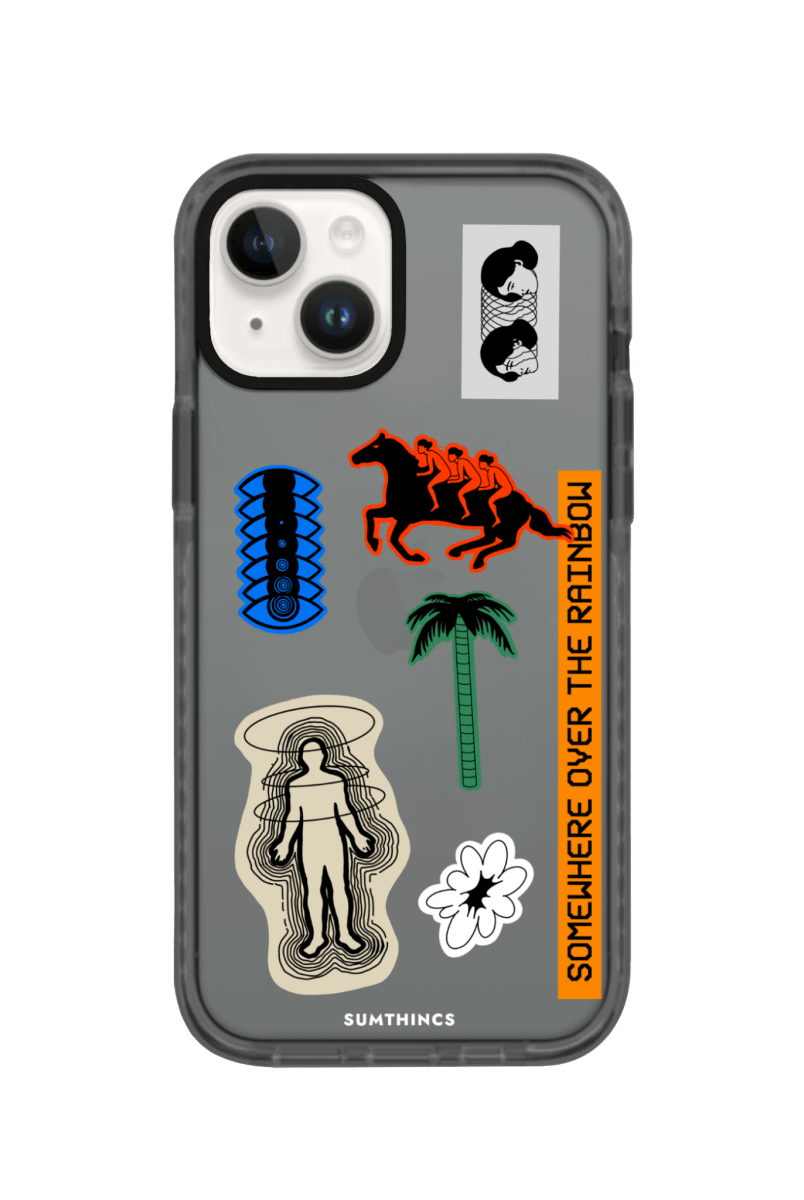 iPhone 15 Somewhere Procase Şeffaf Telefon Kılıfı Antrasit - SUMTHINCS