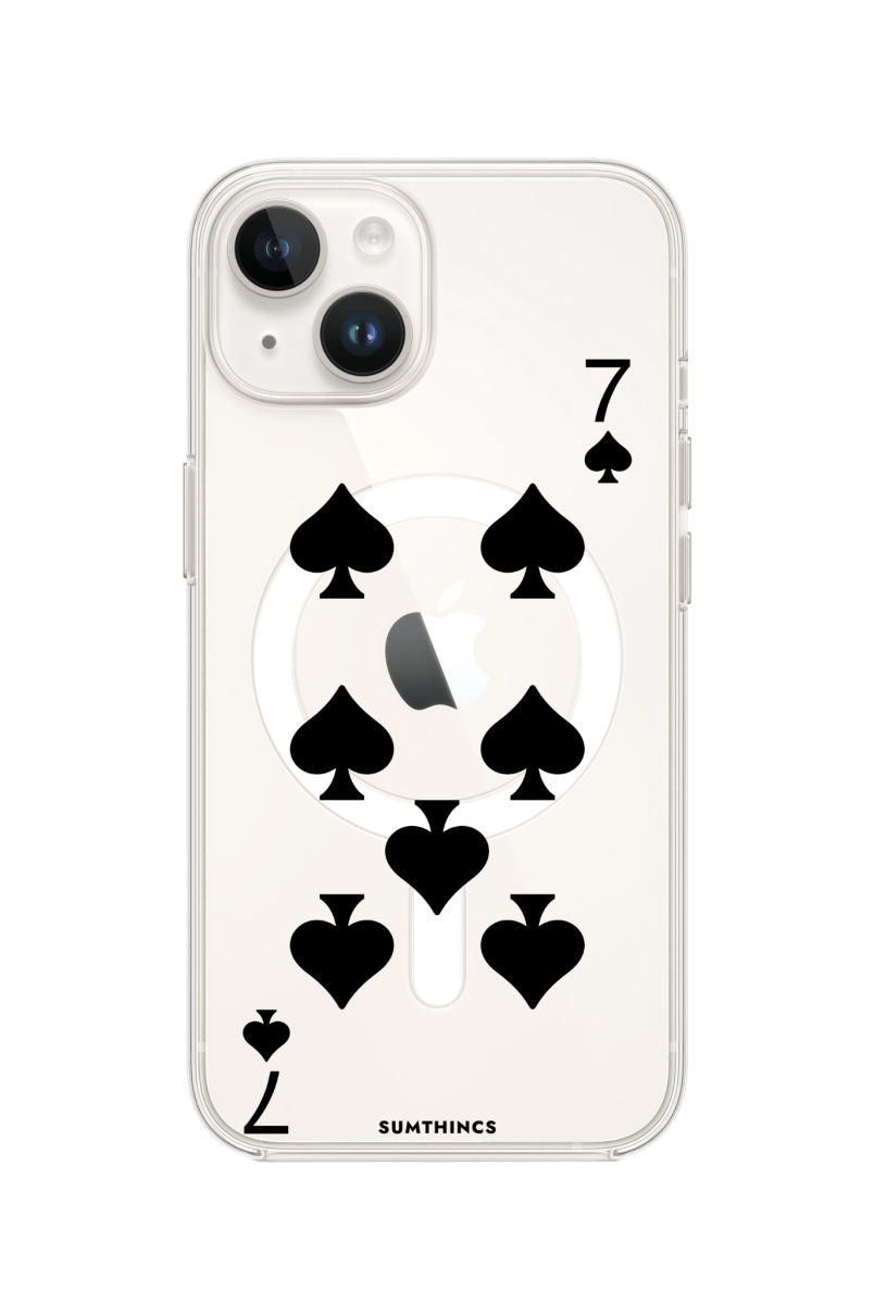 iPhone 15 Spade7 Clear Magsafe Şeffaf Telefon Kılıfı - SUMTHINCS