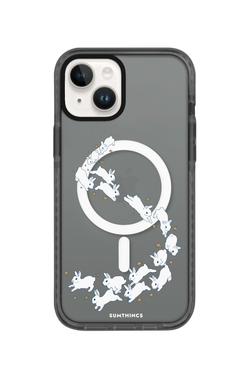 iPhone 15 Starry Bunnies Magsafe Procase Şeffaf Telefon Kılıfı Antrasit - SUMTHINCS