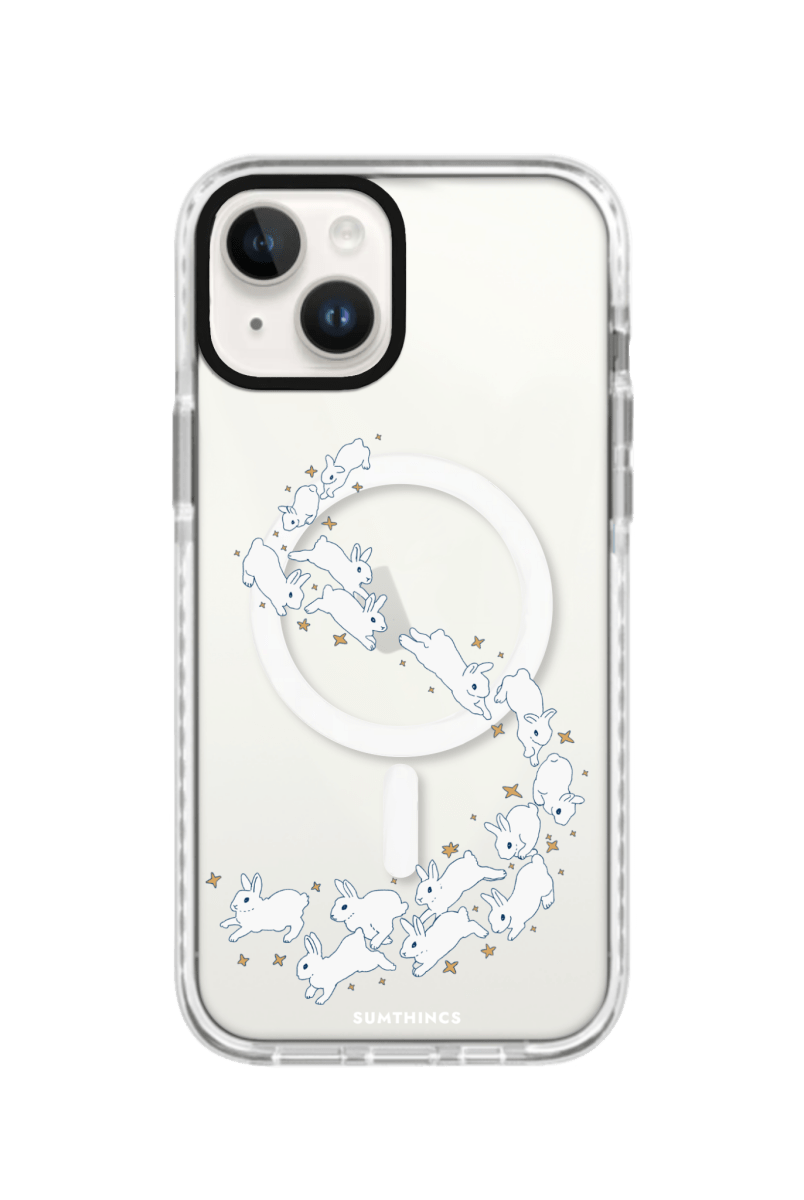 iPhone 15 Starry Bunnies Magsafe Procase Şeffaf Telefon Kılıfı Beyaz Şeffaf - SUMTHINCS