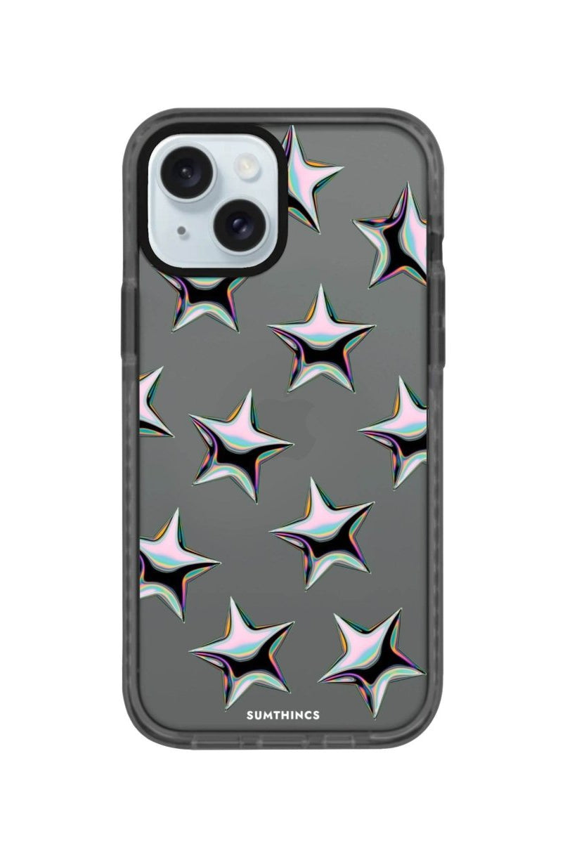 iPhone 15 Stars Procase Şeffaf Telefon Kılıfı Antrasit - SUMTHINCS