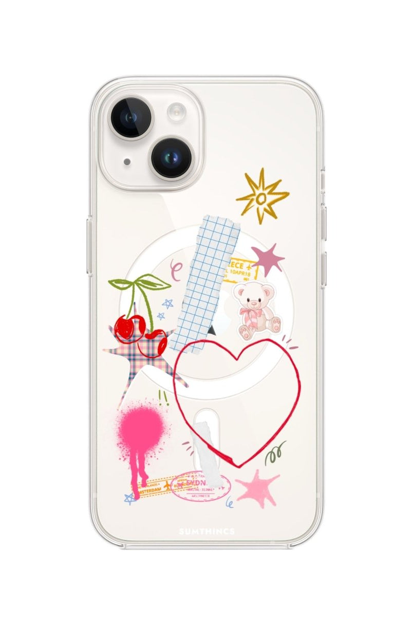 iPhone 15 Sweet Chaos Clear Magsafe Şeffaf Telefon Kılıfı - SUMTHINCS