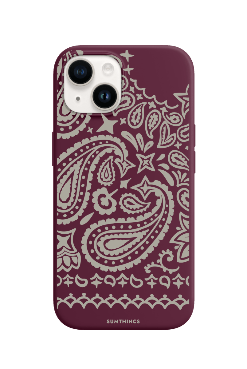 iPhone 15 Urban Bandana Premium Telefon Kılıfı Bordo - SUMTHINCS