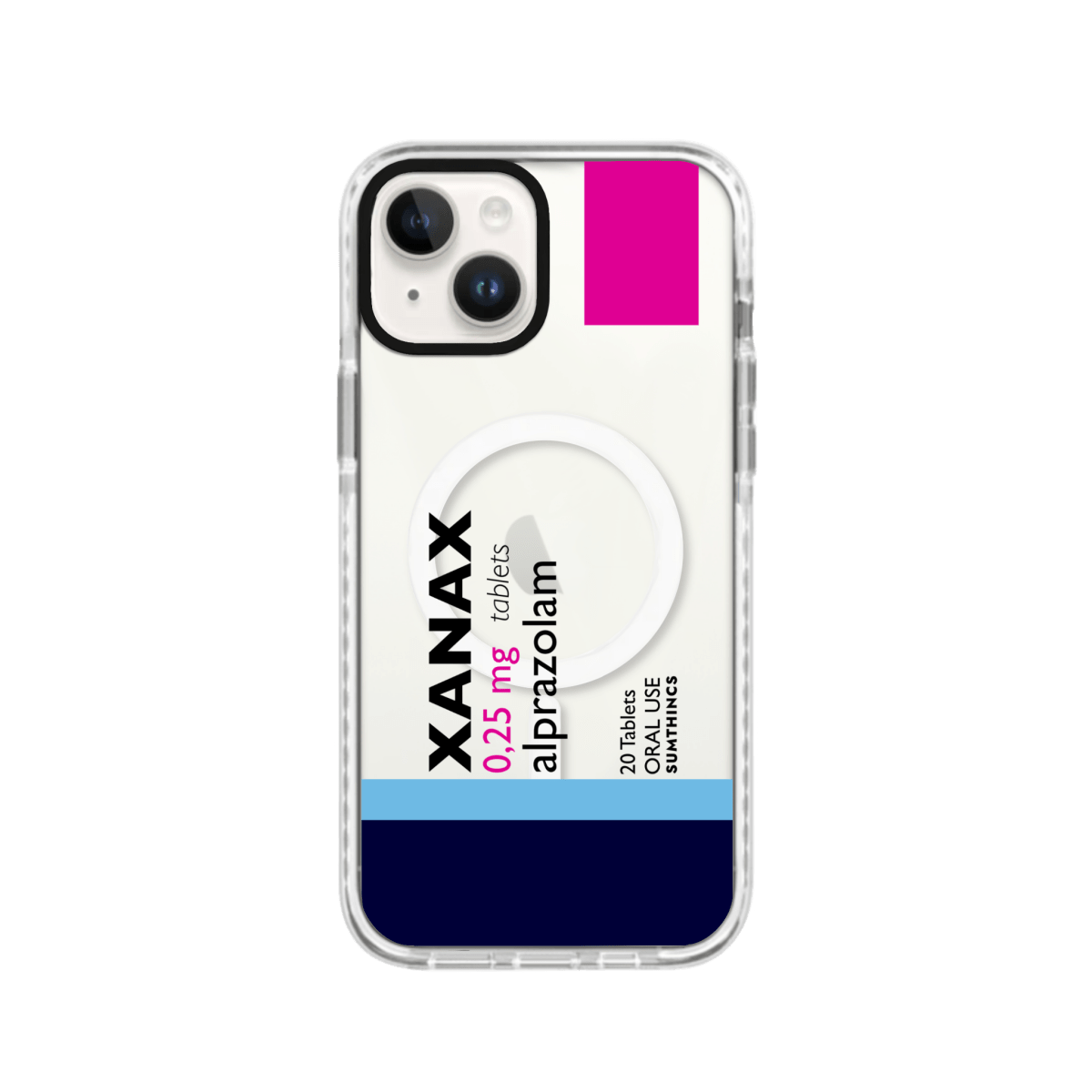 şeffaf magsafe xanax ilaç telefon kılıfı