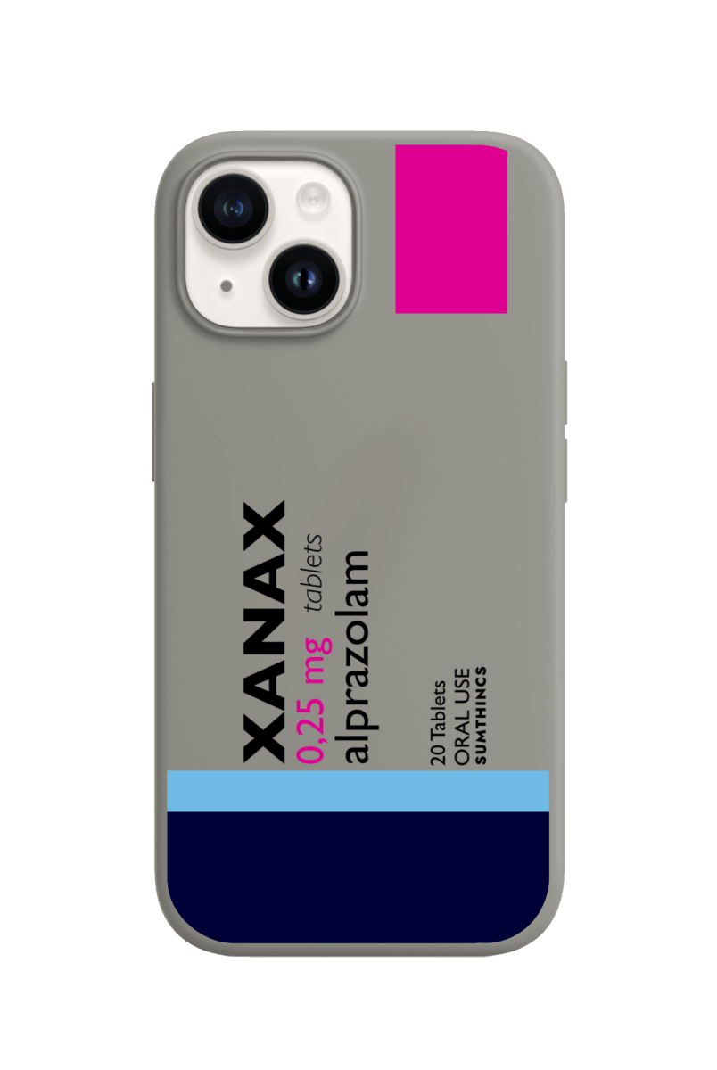 iPhone 15 Xanax Premium Telefon Kılıfı Gri - Sumthincs