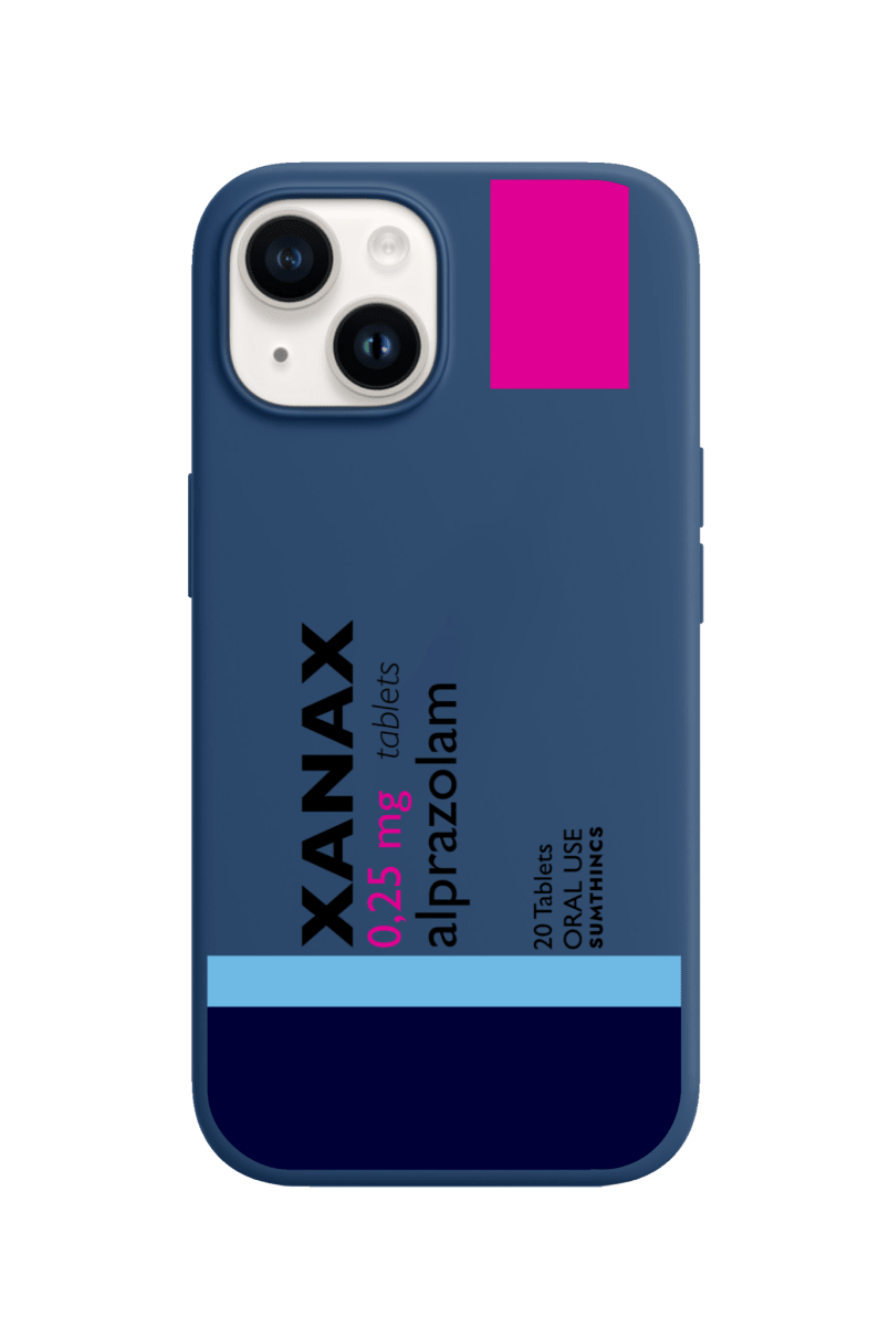 iPhone 15 Xanax Premium Telefon Kılıfı Pasifik Mavi - Sumthincs