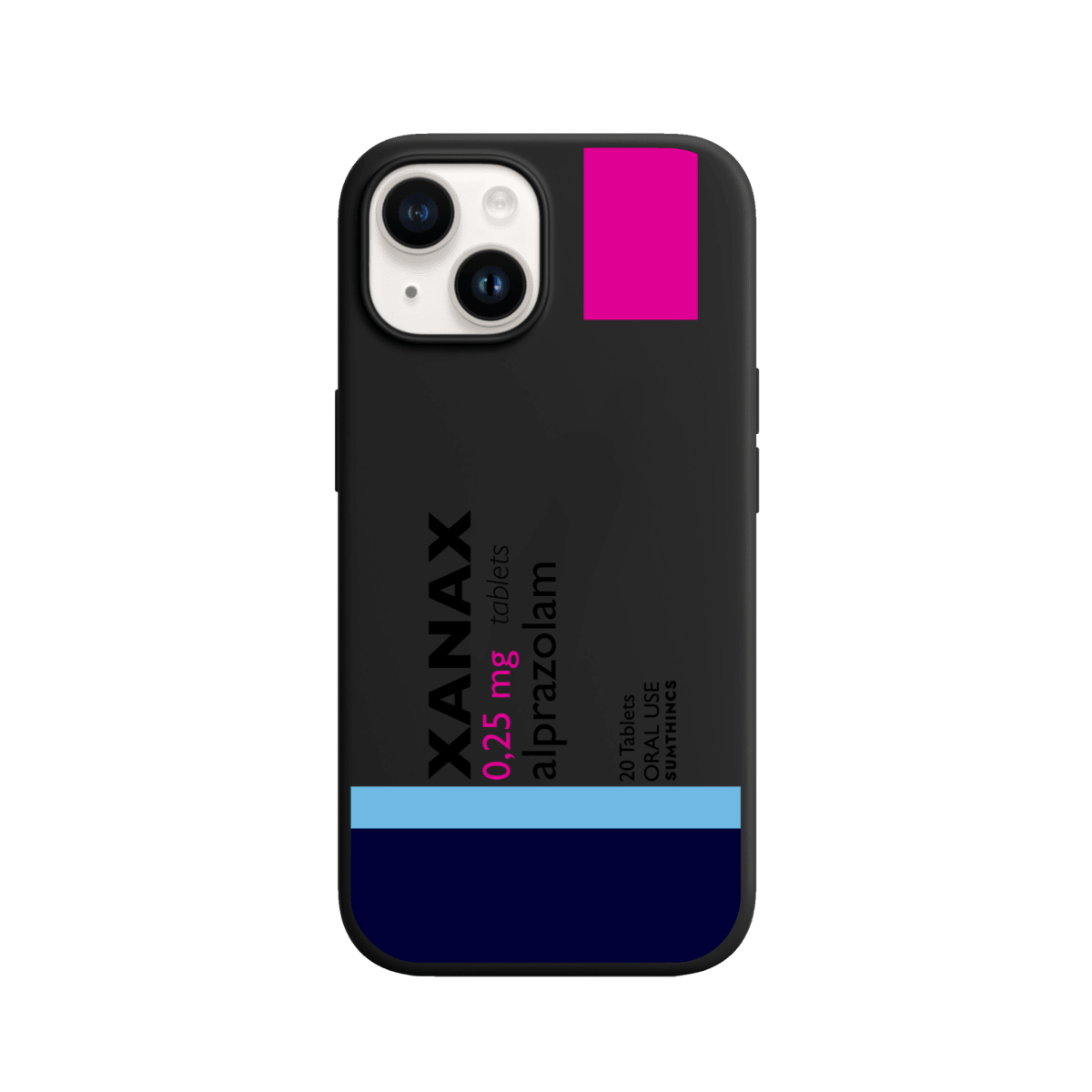 iPhone 15 Xanax Premium Telefon Kılıfı Siyah - Sumthincs