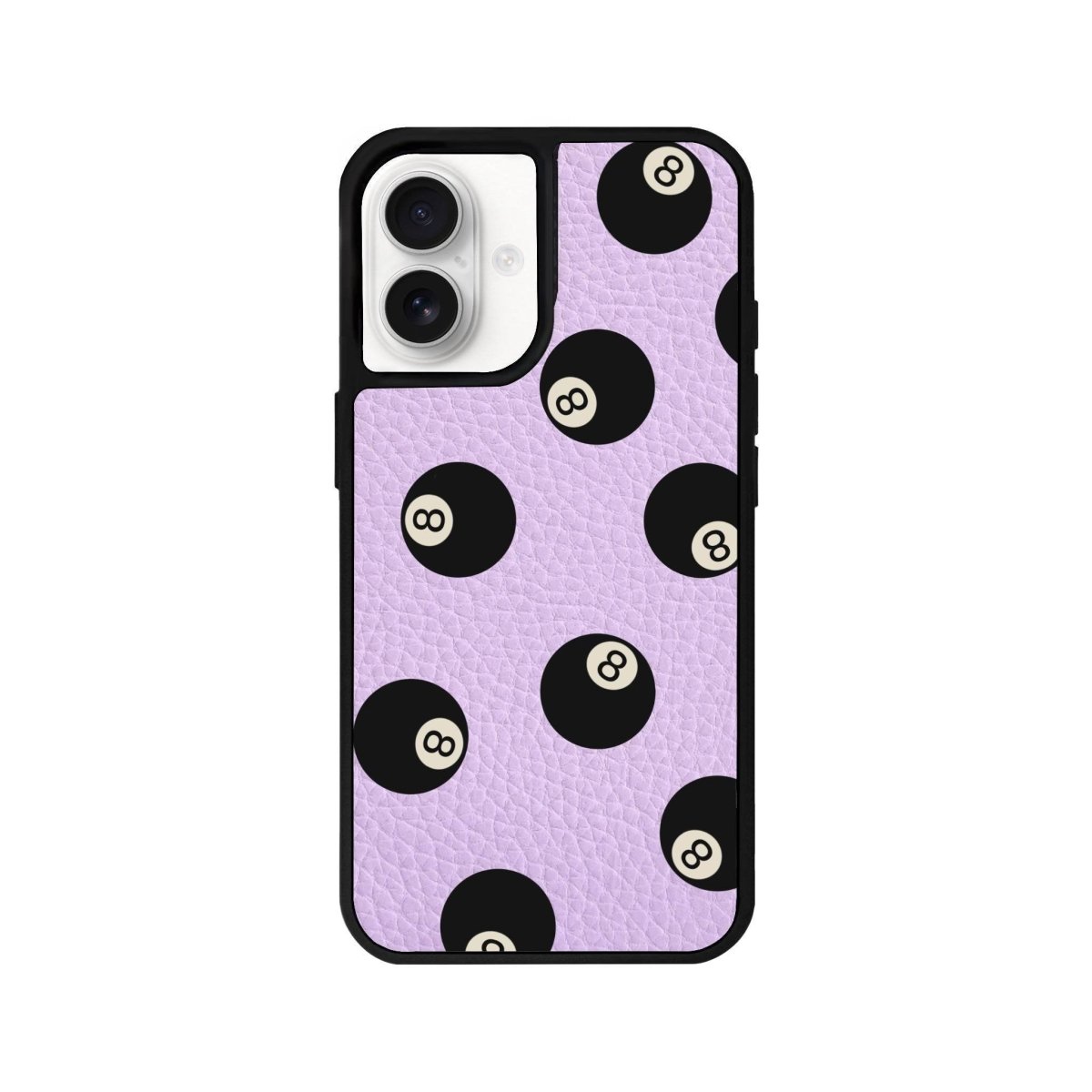 iPhone 16 8Ball Leather Vegan Deri Telefon Kılıfı Lila - SUMTHINCS