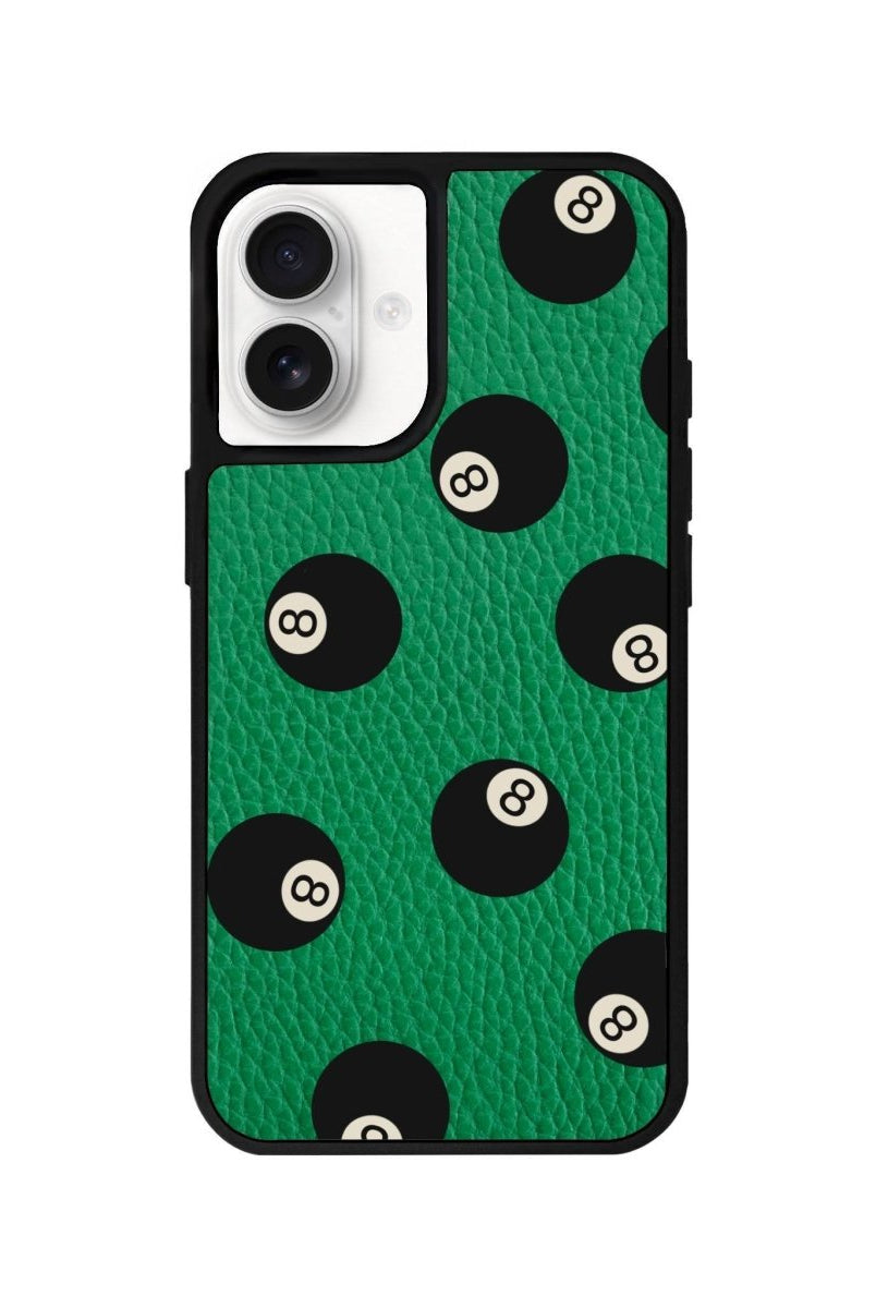 iPhone 16 8Ball Leather Vegan Deri Telefon Kılıfı Yeşil - SUMTHINCS