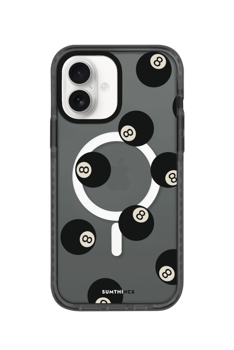 iPhone 16 8Ball Magsafe Procase Şeffaf Telefon Kılıfı Antrasit - SUMTHINCS
