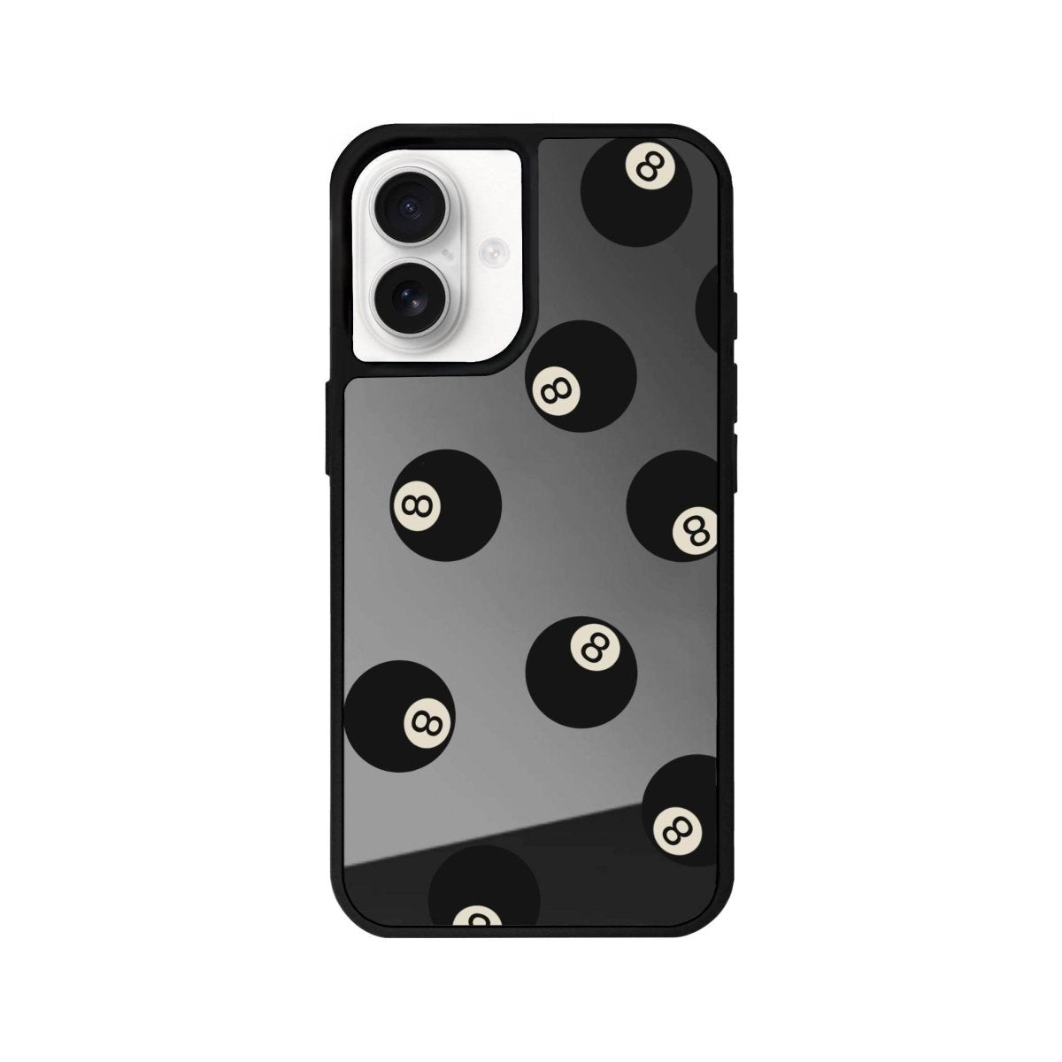 iPhone 16 8Ball Mirror Aynalı Telefon Kılıfı Antrasit - SUMTHINCS