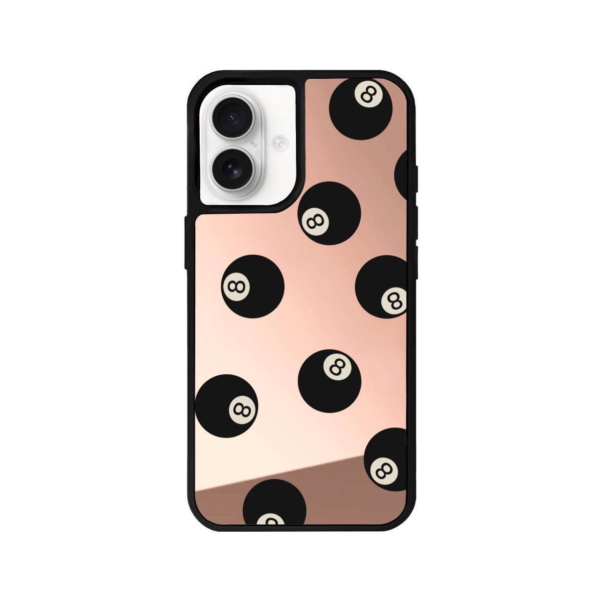 iPhone 16 8Ball Mirror Aynalı Telefon Kılıfı Metalik Pembe - SUMTHINCS