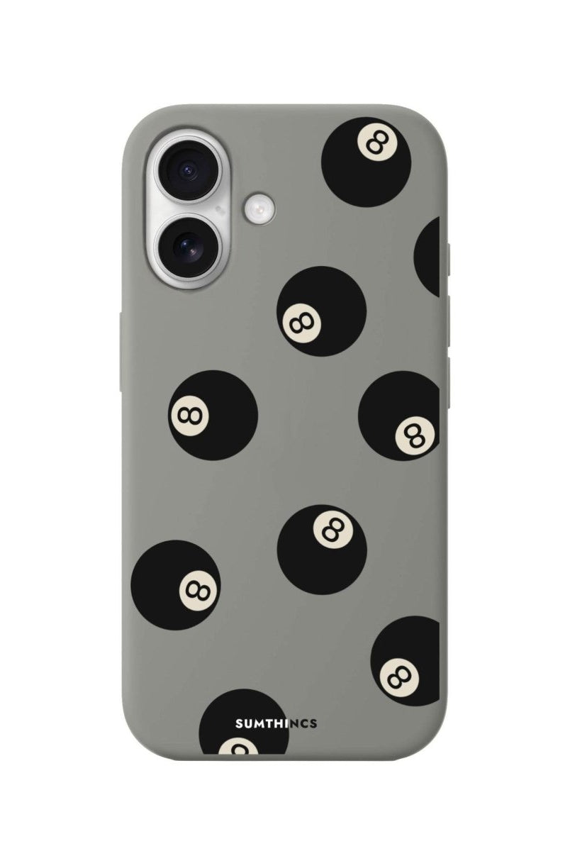 iPhone 16 8Ball Premium Telefon Kılıfı Gri - SUMTHINCS