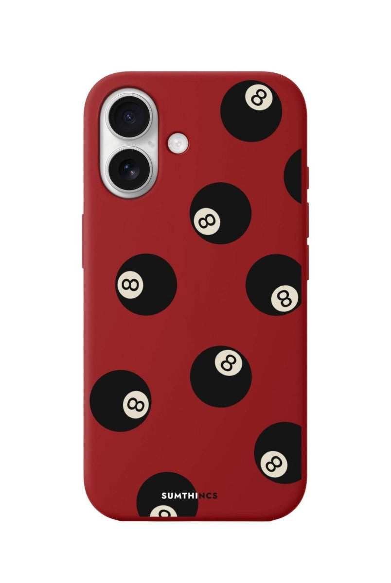 iPhone 16 8Ball Premium Telefon Kılıfı Kırmızı - SUMTHINCS