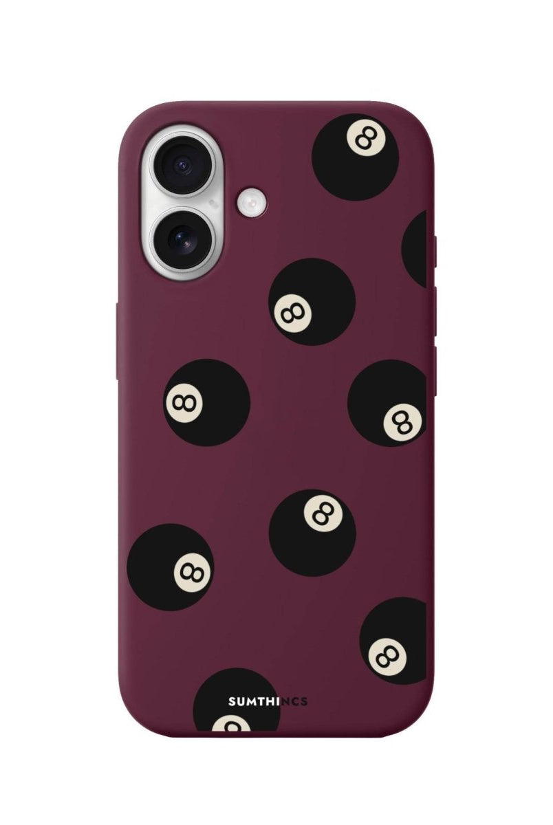 iPhone 16 8Ball Premium Telefon Kılıfı Bordo - SUMTHINCS