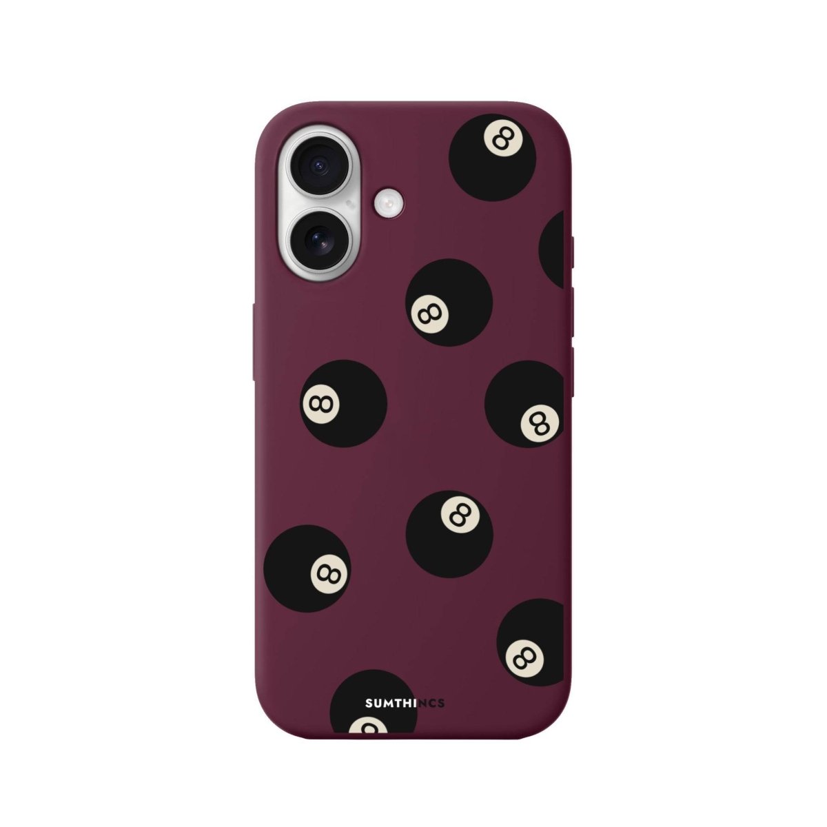 iPhone 16 8Ball Premium Telefon Kılıfı Bordo - SUMTHINCS