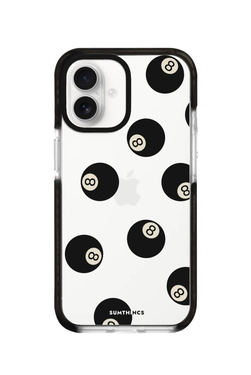 iPhone 16 8Ball Procase Şeffaf Telefon Kılıfı Siyah Şeffaf - SUMTHINCS