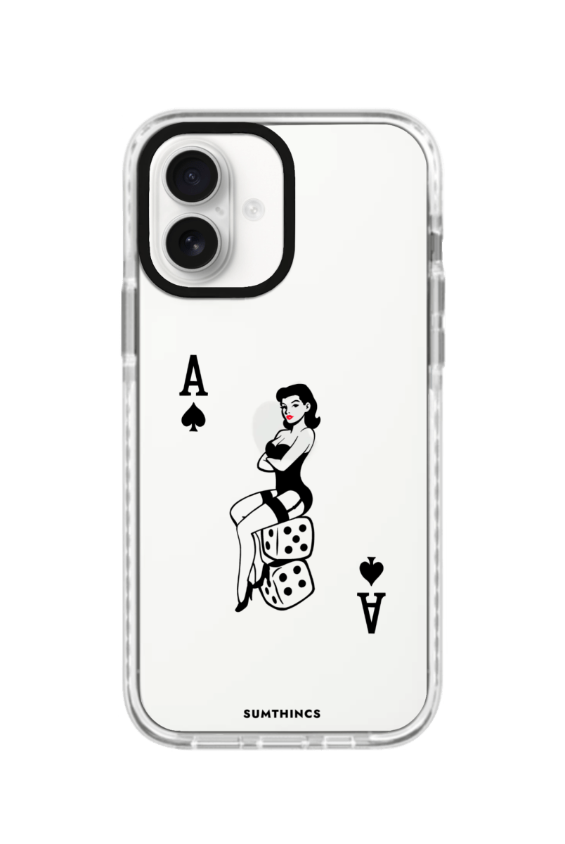 iPhone 16 Ace Queen Procase Şeffaf Telefon Kılıfı Beyaz Şeffaf - SUMTHINCS
